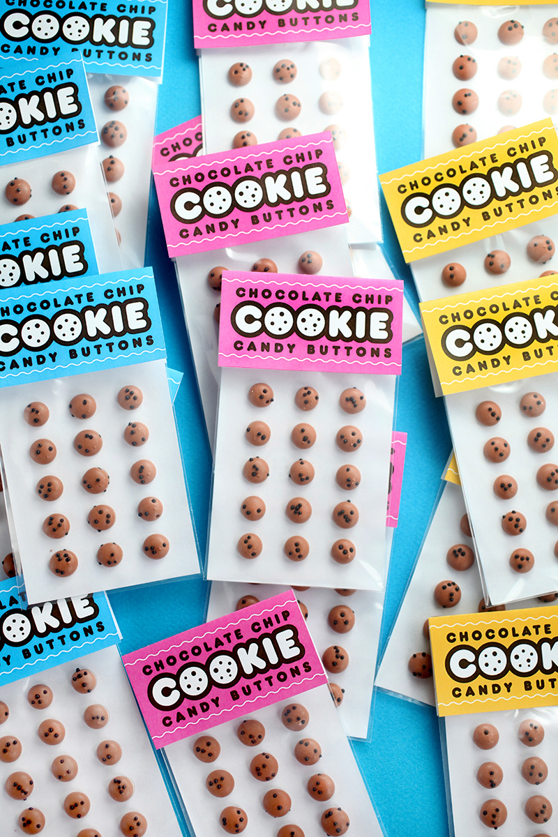 Chocolate Chip Cookie Candy Buttons - Bakerella